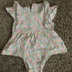 Floral toddler one piece